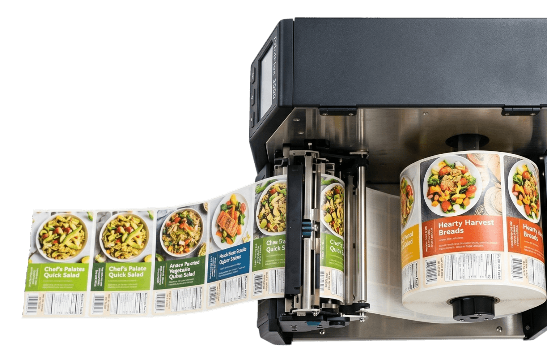 Label printer producing a label