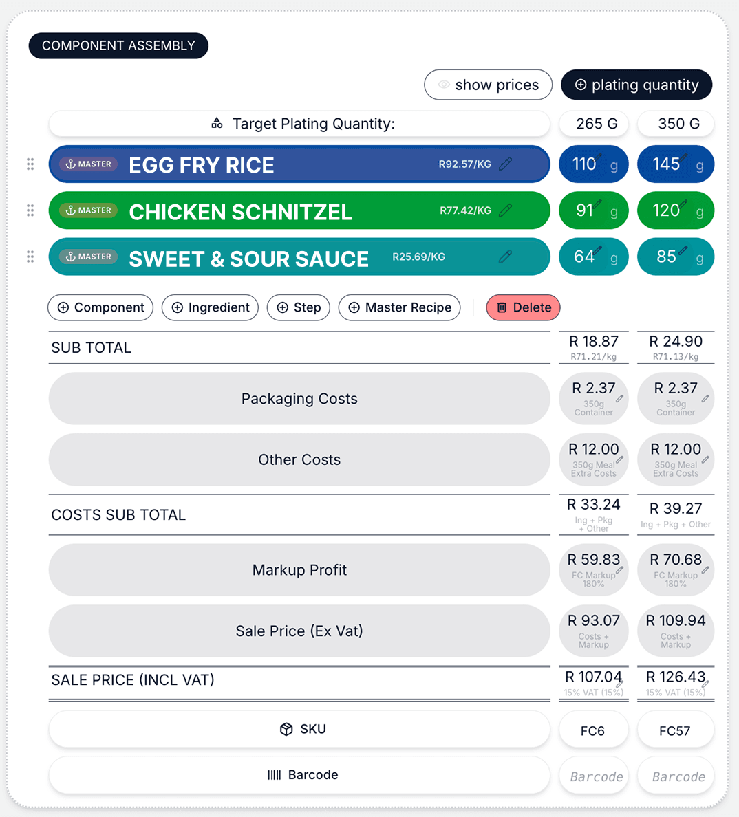 Recipee dashboard preview